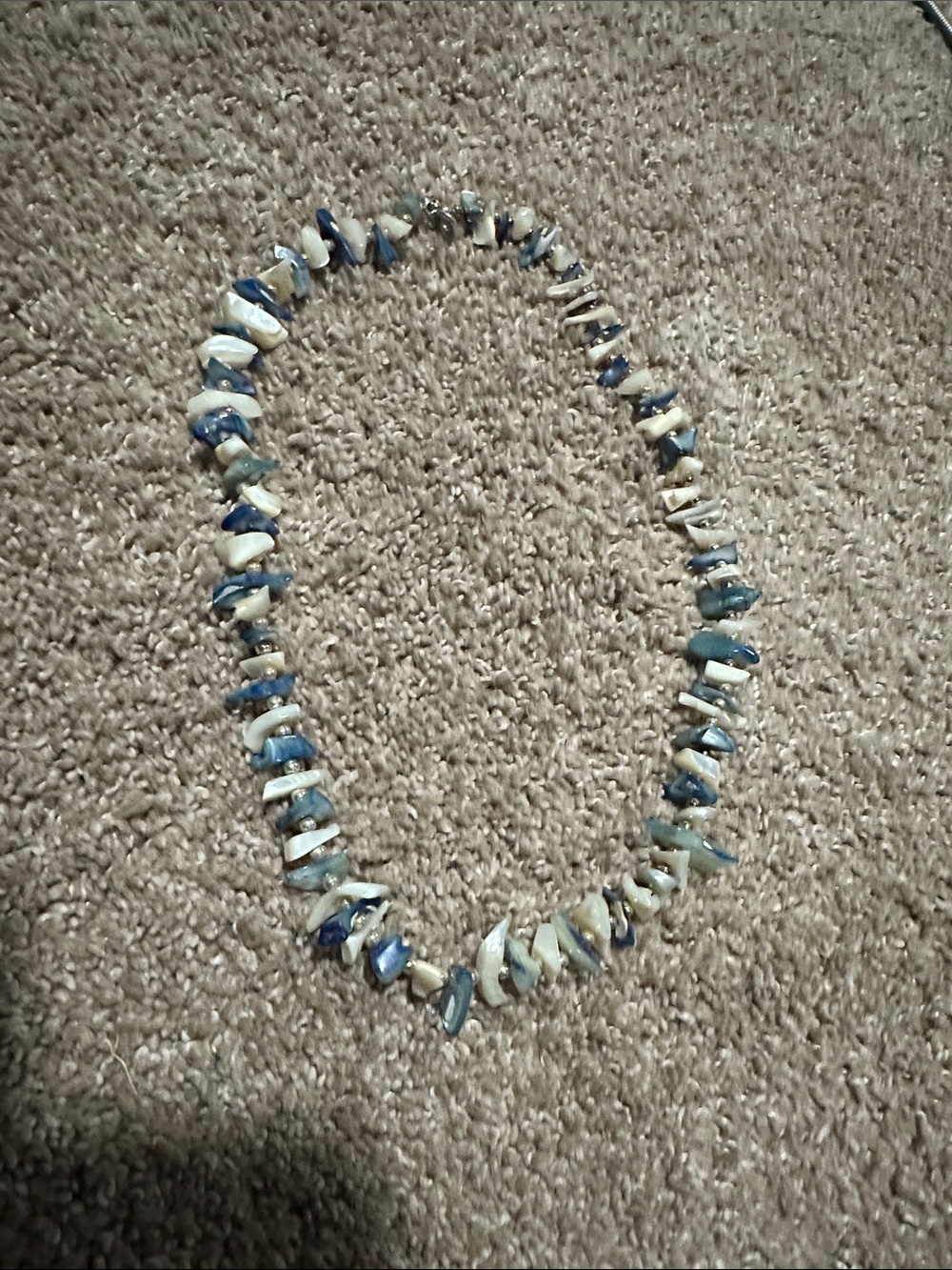 Blue Shell & Mother of Pearl Chip Shell